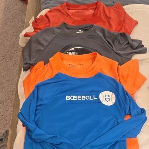 Bundle of Under Armour Tees - Blue, Orange, Gray, Red
